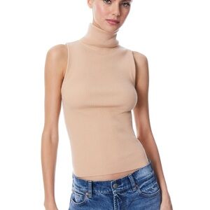 ALICE+OLIVIA DARECY KNITTED SLEEVELESS TOP
